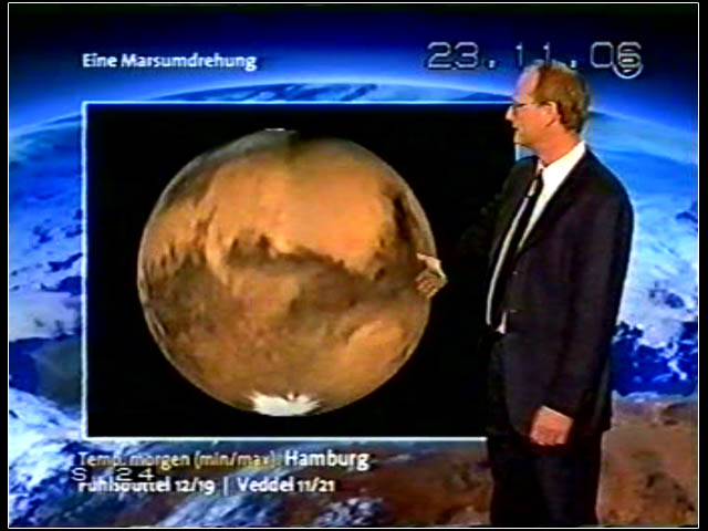 Mars rotation in the weather forecast, ARD